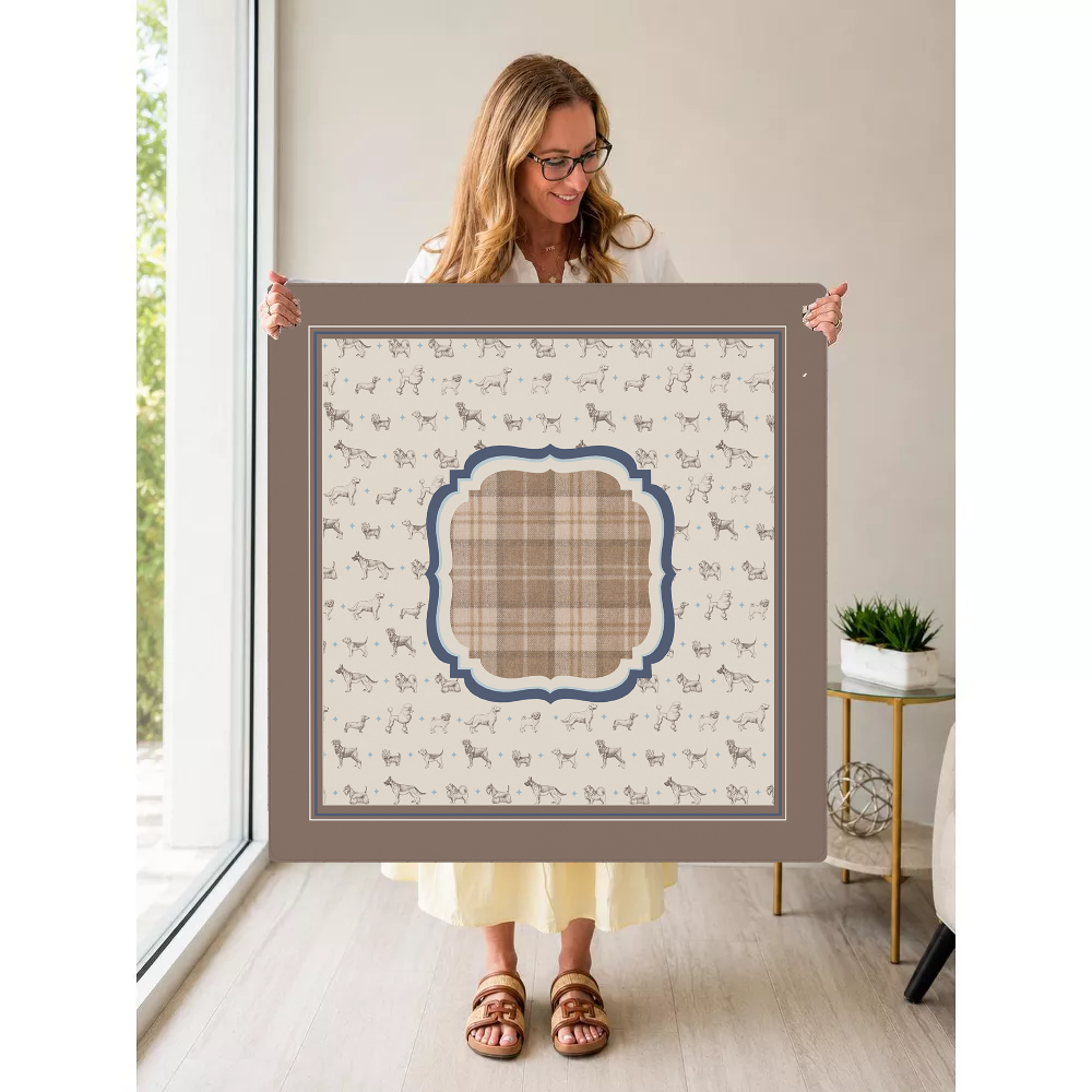 Best in Plaid mahjong mat — Held Mat Portrait