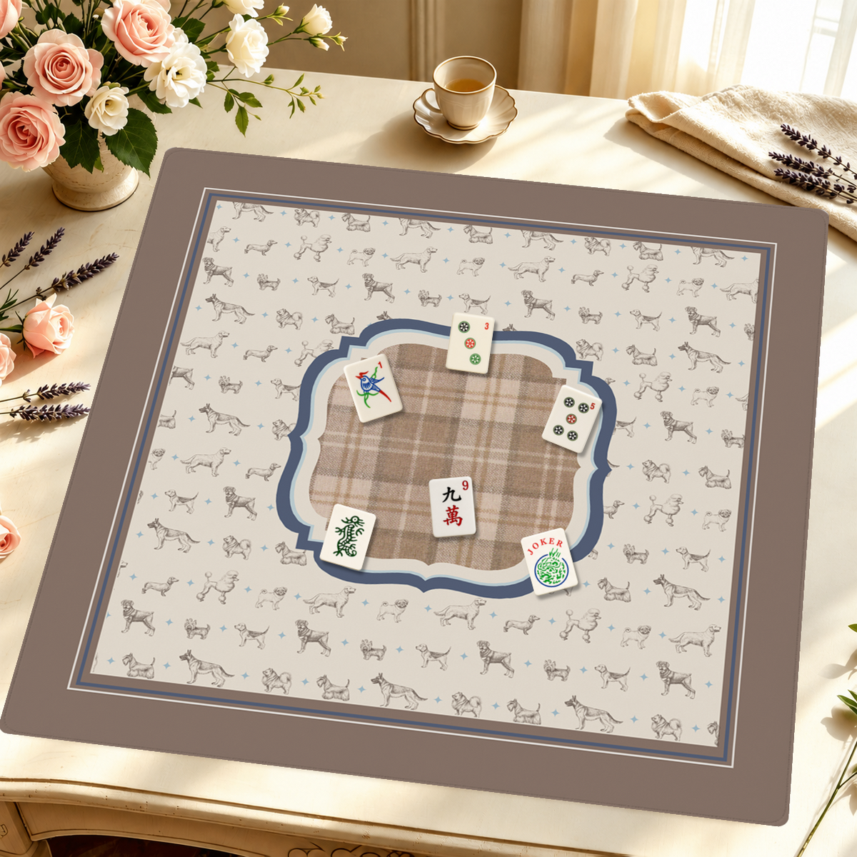 Best in Plaid mahjong mat — Styled Tile Table