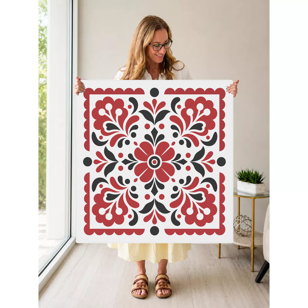 Between the Blooms mahjong mat — Held Mat Portrait