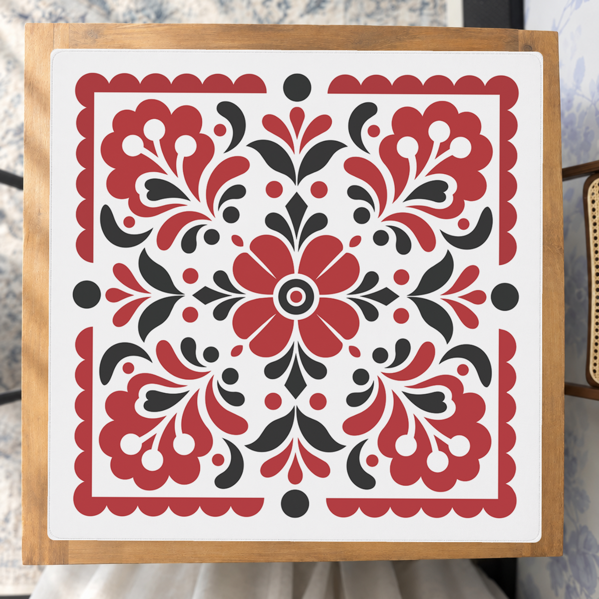 Between the Blooms mahjong mat — Studio Overhead
