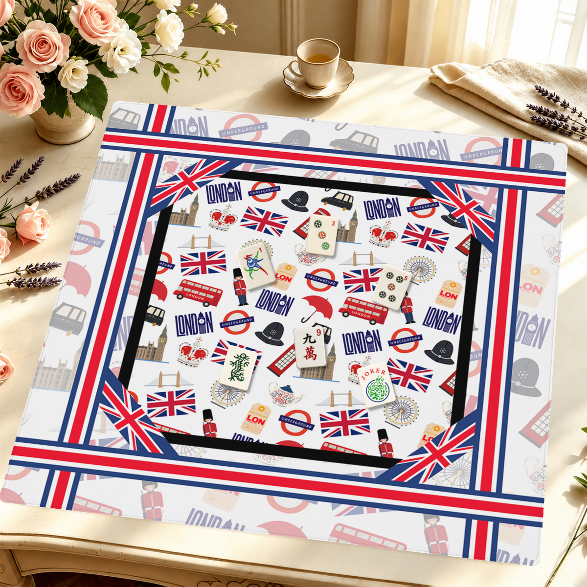Big Ben's Backyard mahjong mat — Styled Tile Table