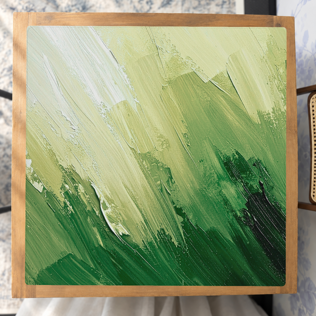 Blank Canvas Green mahjong mat — Studio Overhead