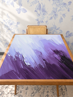 Blank Canvas Purple mahjong mat — Studio Table Angle