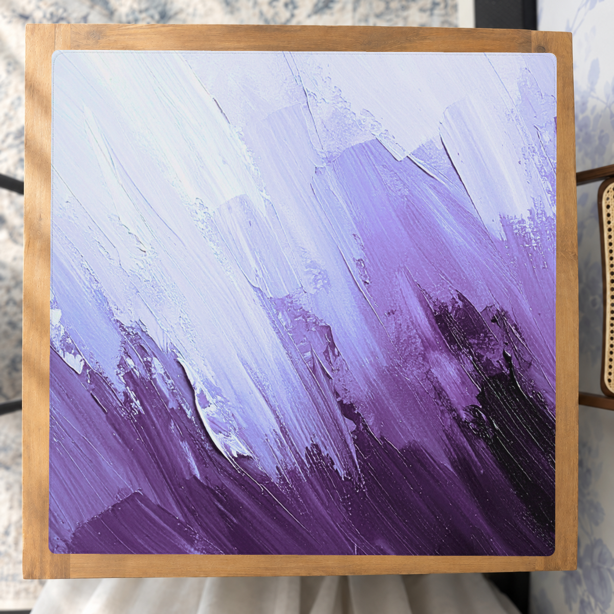 Blank Canvas Purple mahjong mat — Studio Overhead