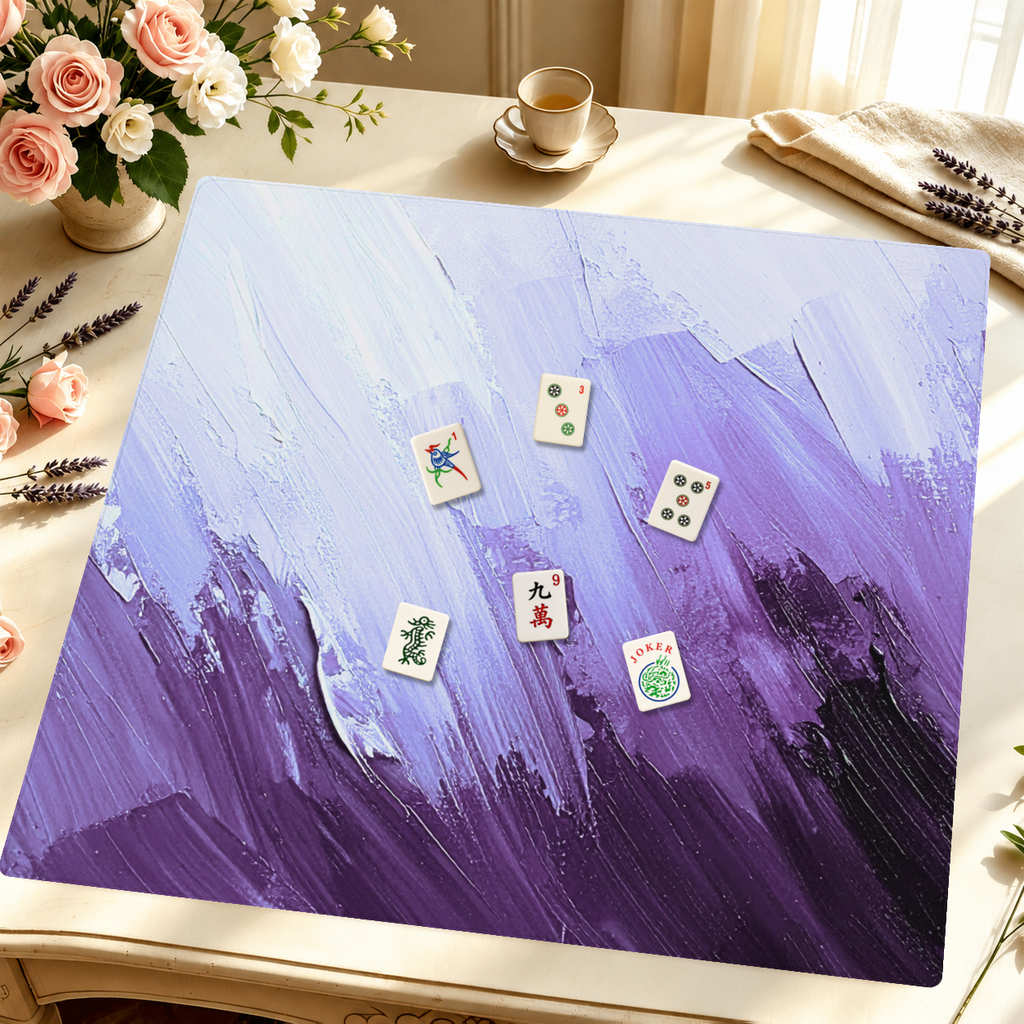 Blank Canvas Purple mahjong mat — Styled Tile Table