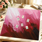Blank Canvas Red mahjong mat — Styled Tile Table