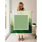 Blank Canvas  | Green Square mahjong mat — Held Mat Portrait