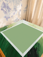 Blank Canvas  | Green Square mahjong mat — Sunlit Detail