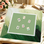 Blank Canvas  | Green Square mahjong mat — Styled Tile Table