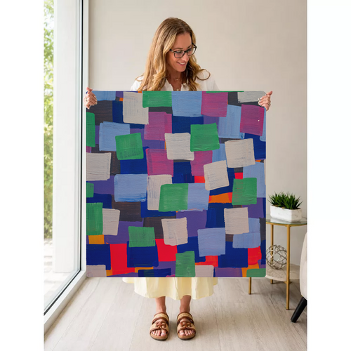 Block Party Brilliance mahjong mat — Held Mat Portrait