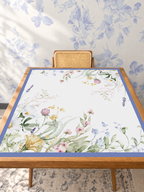 Bloom Service | Blue mahjong mat — Studio Table Angle