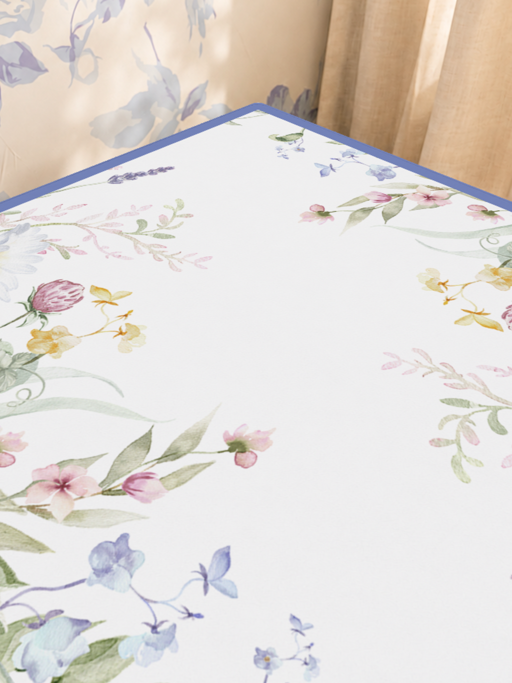 Bloom Service | Blue mahjong mat — Sunlit Close-up