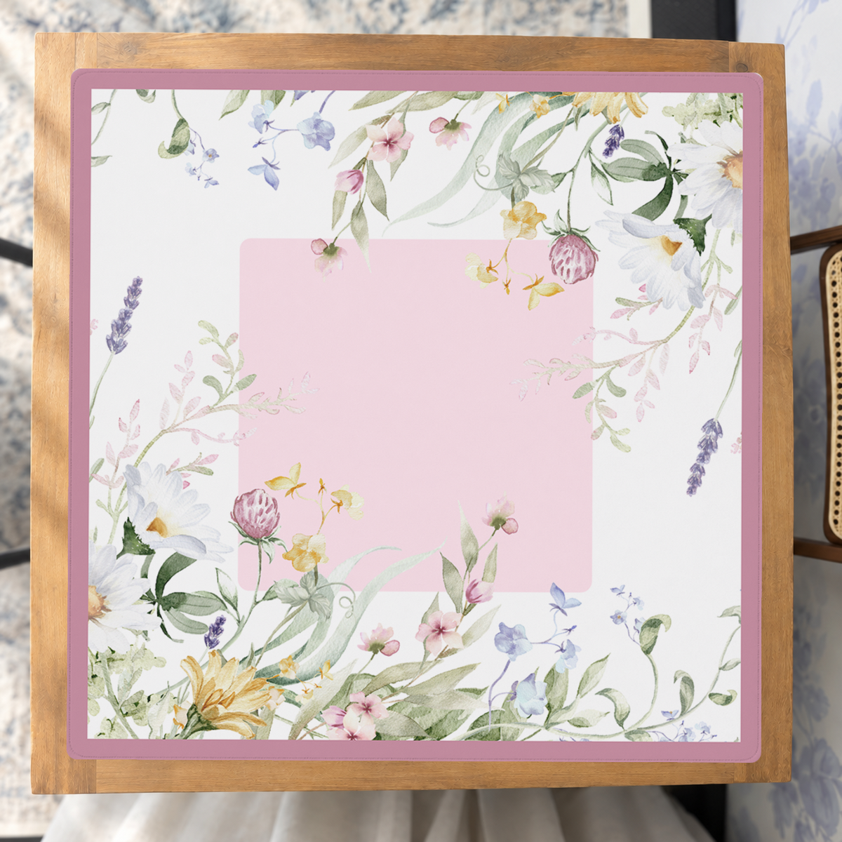 Bloom Service  | Pink Square mahjong mat — Studio Overhead