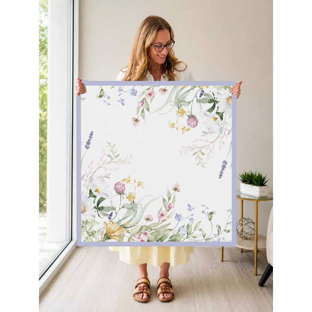 Bloom Service | Purple mahjong mat — Held Mat Portrait