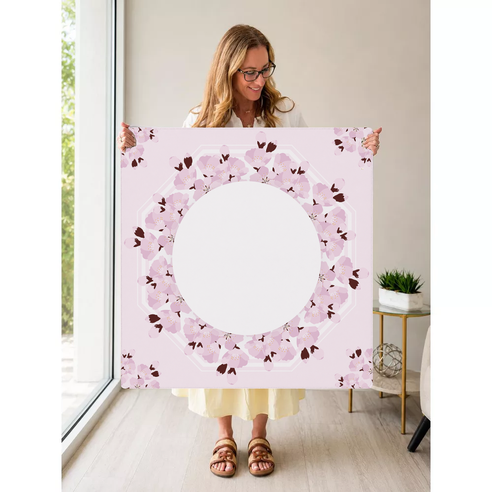 Blossom Bomb mahjong mat — Held Mat Portrait