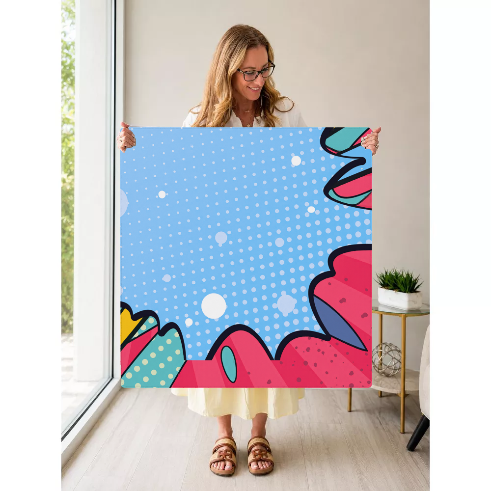 Bold Move Blue mahjong mat — Held Mat Portrait