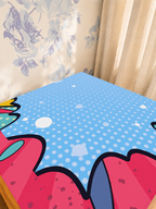 Bold Move Blue mahjong mat — Sunlit Detail