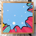 Bold Move Blue mahjong mat — Studio Overhead
