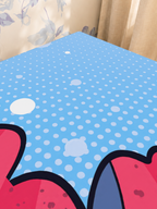 Bold Move Blue mahjong mat — Sunlit Close-up