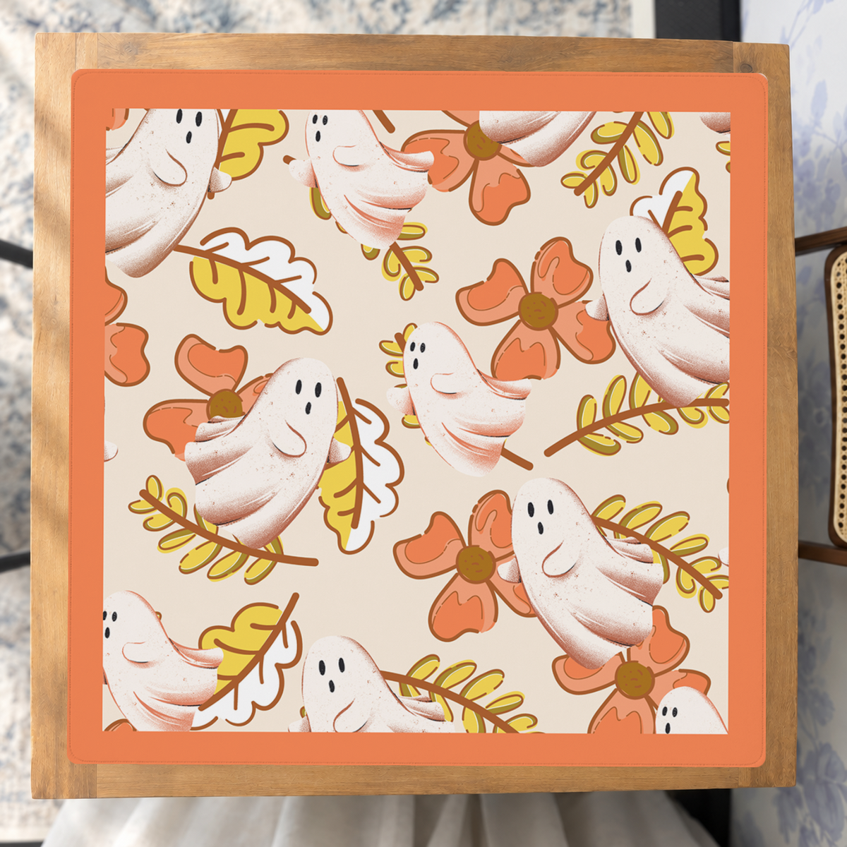 Boo-tiful Blooms mahjong mat — Studio Overhead