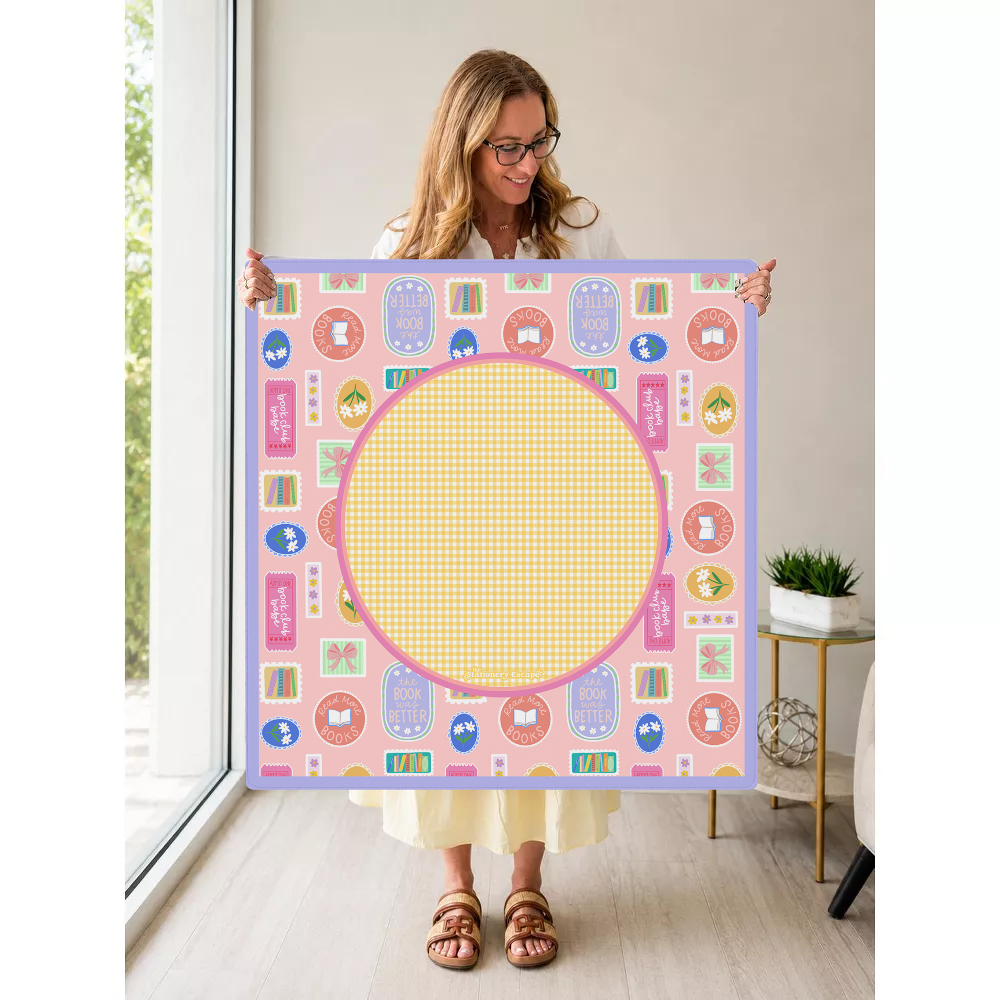 Bookish Stamps mahjong mat — Held Mat Portrait