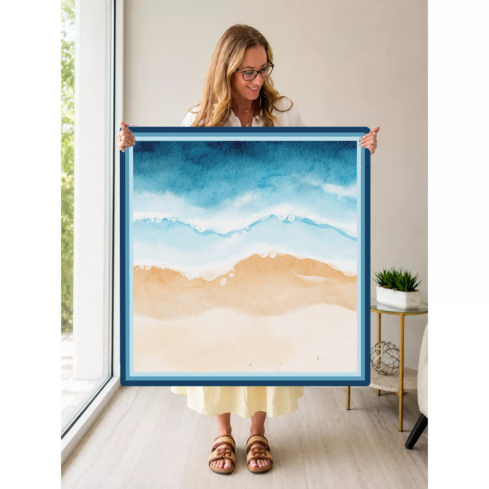 Borderline Shoreline mahjong mat — Held Mat Portrait