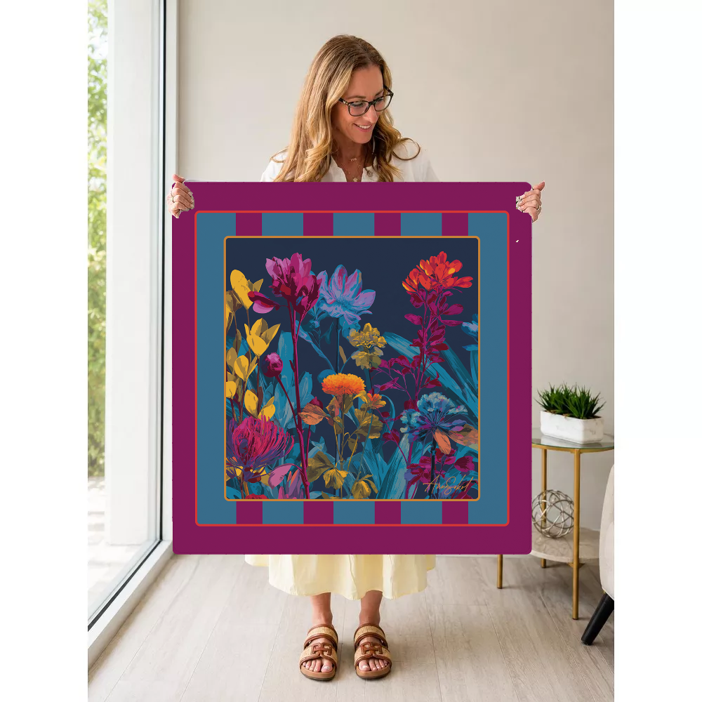 Botanical Babe mahjong mat — Held Mat Portrait