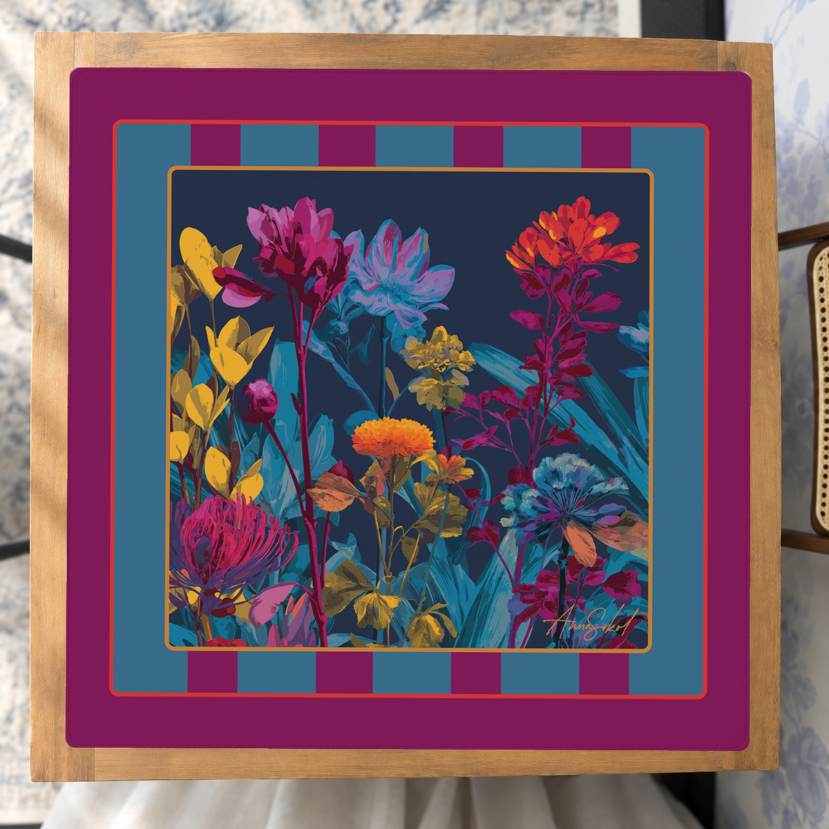 Botanical Babe mahjong mat — Studio Overhead