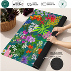 Botanical Rhapsody in Teal mahjong mat — Rolled Mat Feature Image