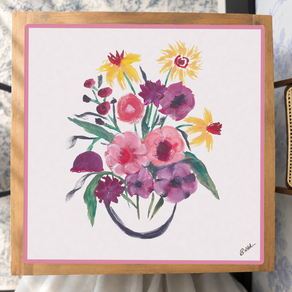 Bouquet of Bams mahjong mat — Studio Overhead
