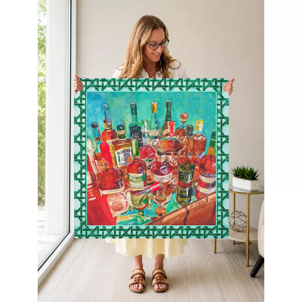 Bourbon on the Rocks mahjong mat — Held Mat Portrait