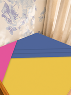 Bright Side Blue mahjong mat — Sunlit Detail