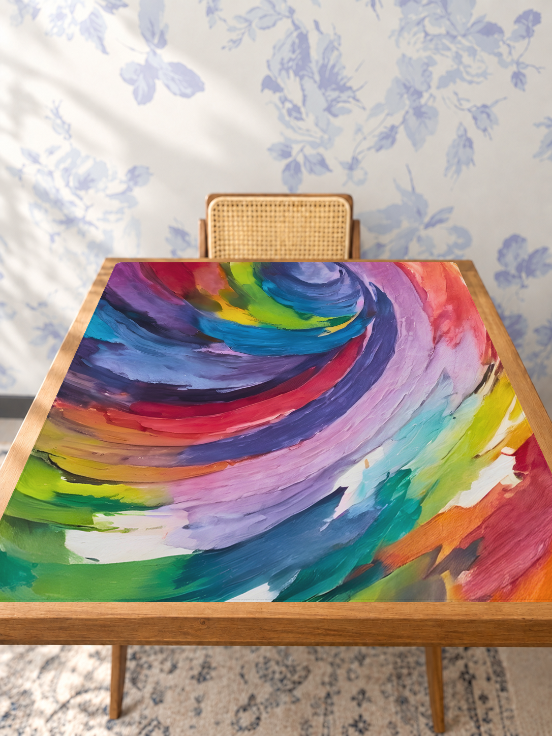 Brush Hour mahjong mat — Studio Table Angle