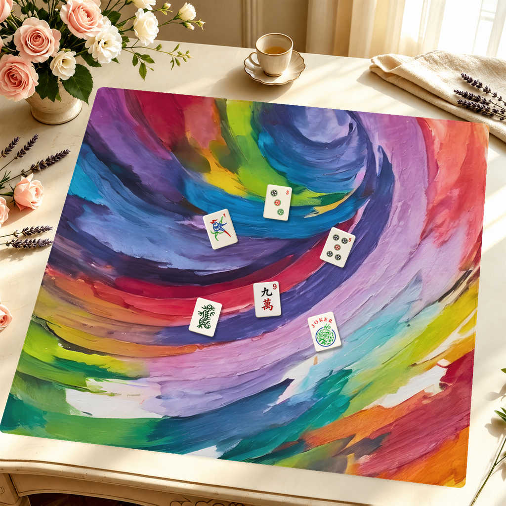 Brush Hour mahjong mat — Styled Tile Table
