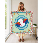 Bullseye in Bloom mahjong mat — Held Mat Portrait
