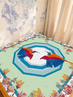 Bullseye in Bloom mahjong mat — Sunlit Detail