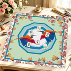 Bullseye in Bloom mahjong mat — Styled Tile Table