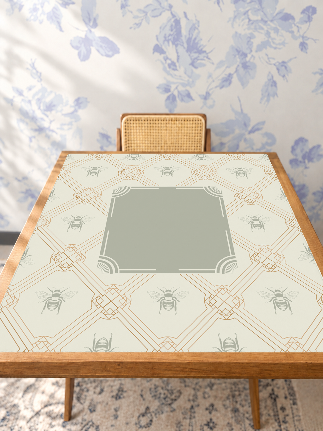 Bumble Deco Bliss mahjong mat — Studio Table Angle