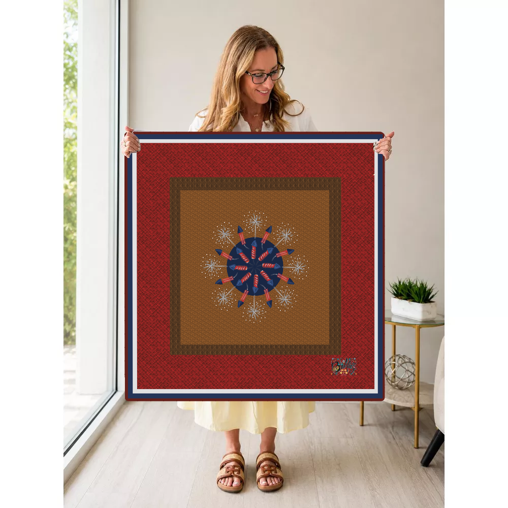 Bursts of Glory mahjong mat — Held Mat Portrait