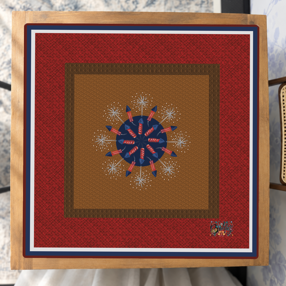 Bursts of Glory mahjong mat — Studio Overhead