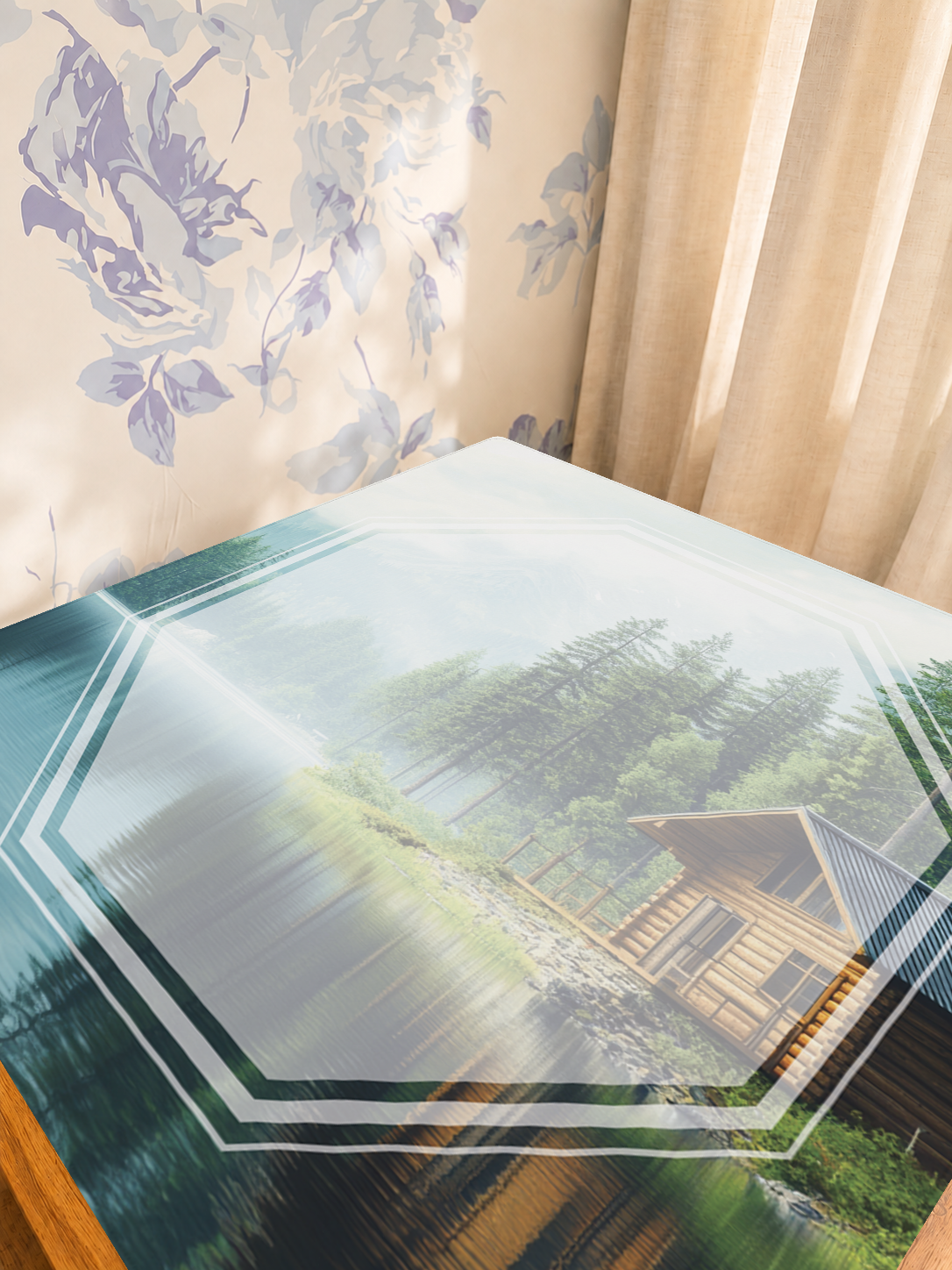 Cabin Daydreams mahjong mat — Sunlit Detail