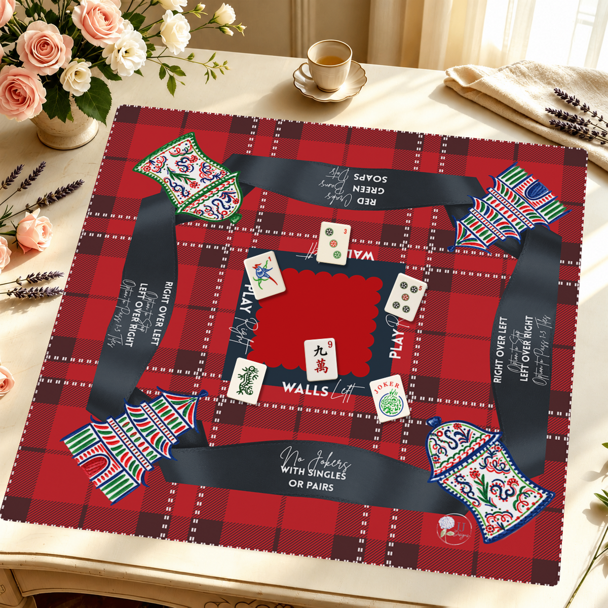 Cabin Fever mahjong mat — Styled Tile Table