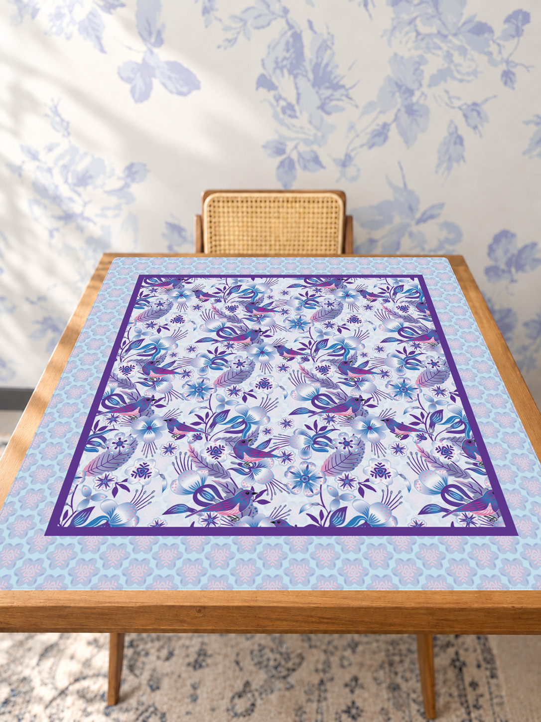 Canto Lila mahjong mat — Studio Table Angle