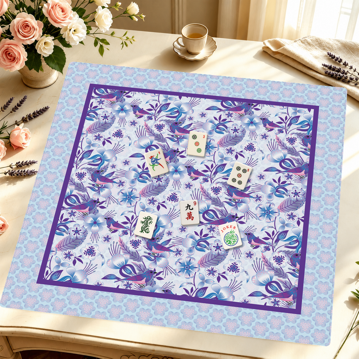Canto Lila mahjong mat — Styled Tile Table