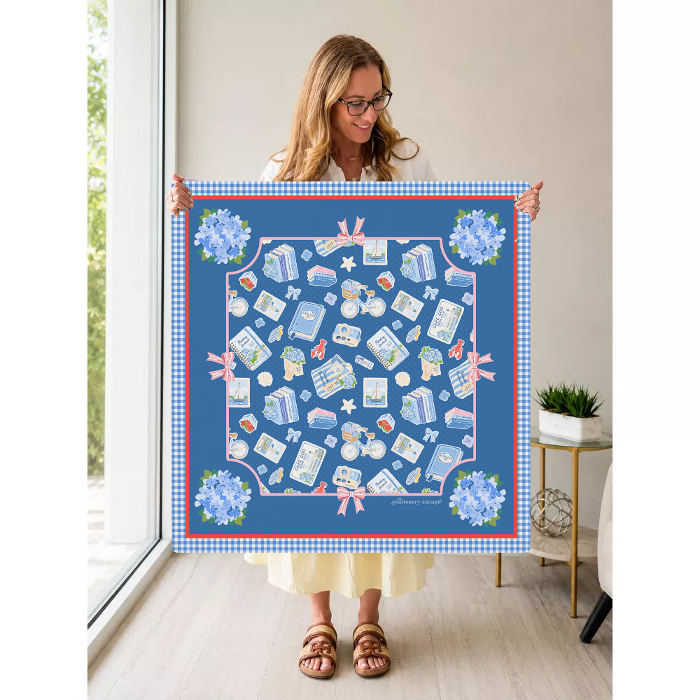 Cape Cod Book Club mahjong mat — Held Mat Portrait