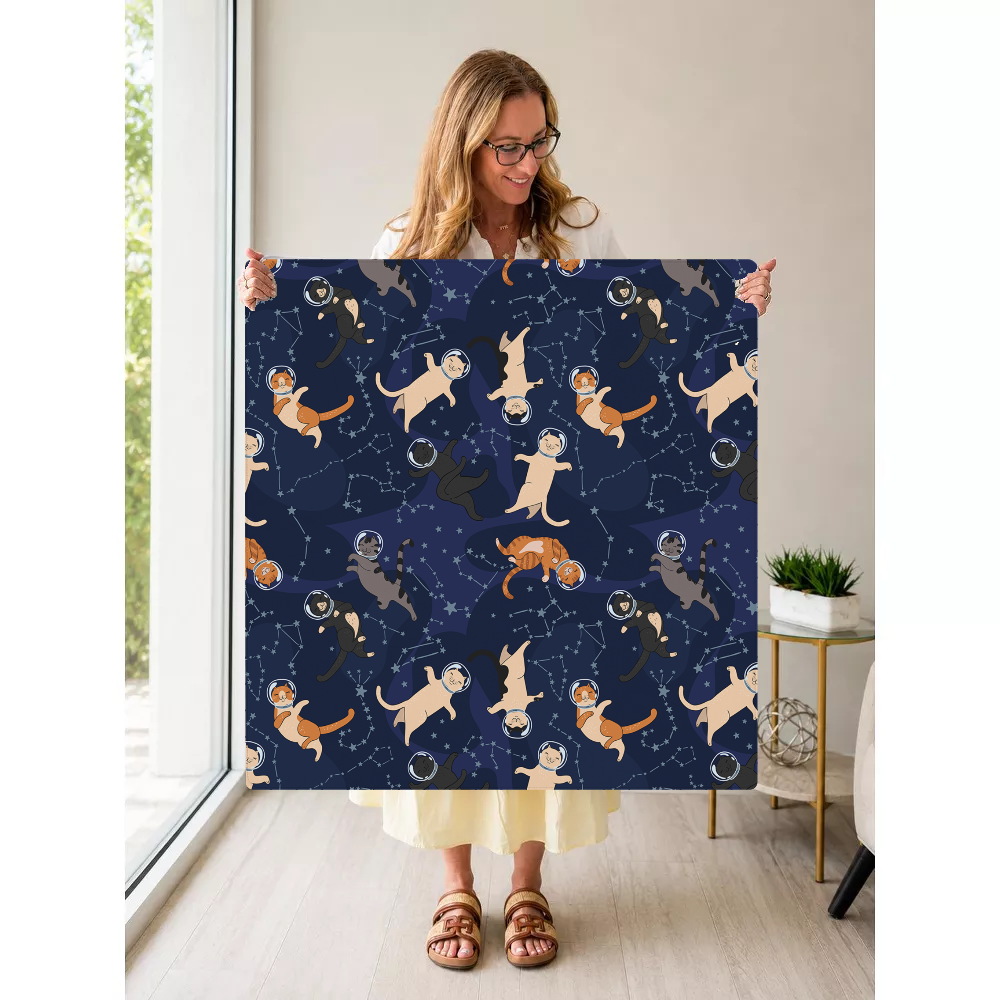 Catsellation Nation mahjong mat — Held Mat Portrait