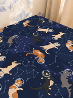 Catsellation Nation mahjong mat — Sunlit Close-up