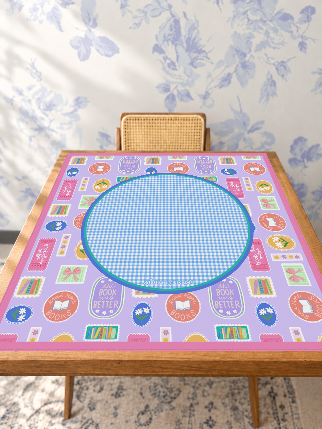 Check It Out mahjong mat — Studio Table Angle