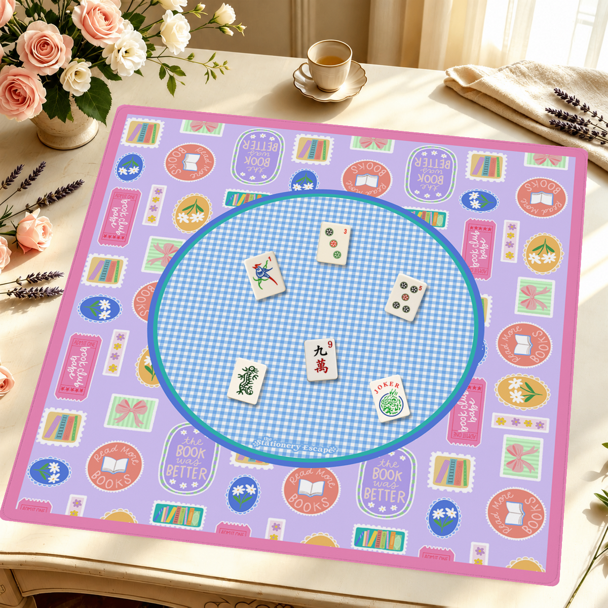 Check It Out mahjong mat — Styled Tile Table