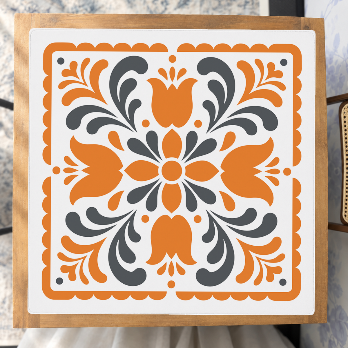 Checkboard Garden mahjong mat — Studio Overhead